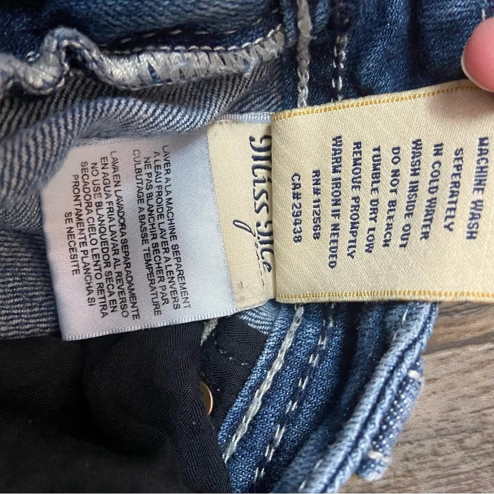 Miss Me Dark Blue Straight Leg Jeans Dark wash Jewled Distressed - Picture 4 of 9